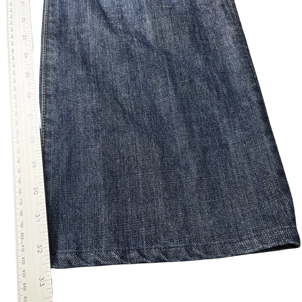 7 For All Mankind Brett Bootcut Jeans Mens 34 Blue A-Pocket Made in USA Denim - Picture 6 of 11